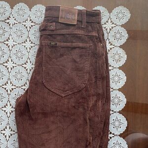 Wide leg lee brown corduroy